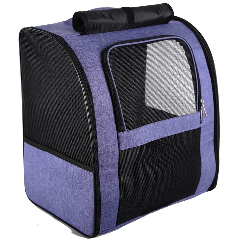 Trasportini Pet Cat Backpacks Breathable Outdoor Cat Carrier Shoulder Bag for Small Dogs Cats Portable Travel Folding Backpack Pet Supplies