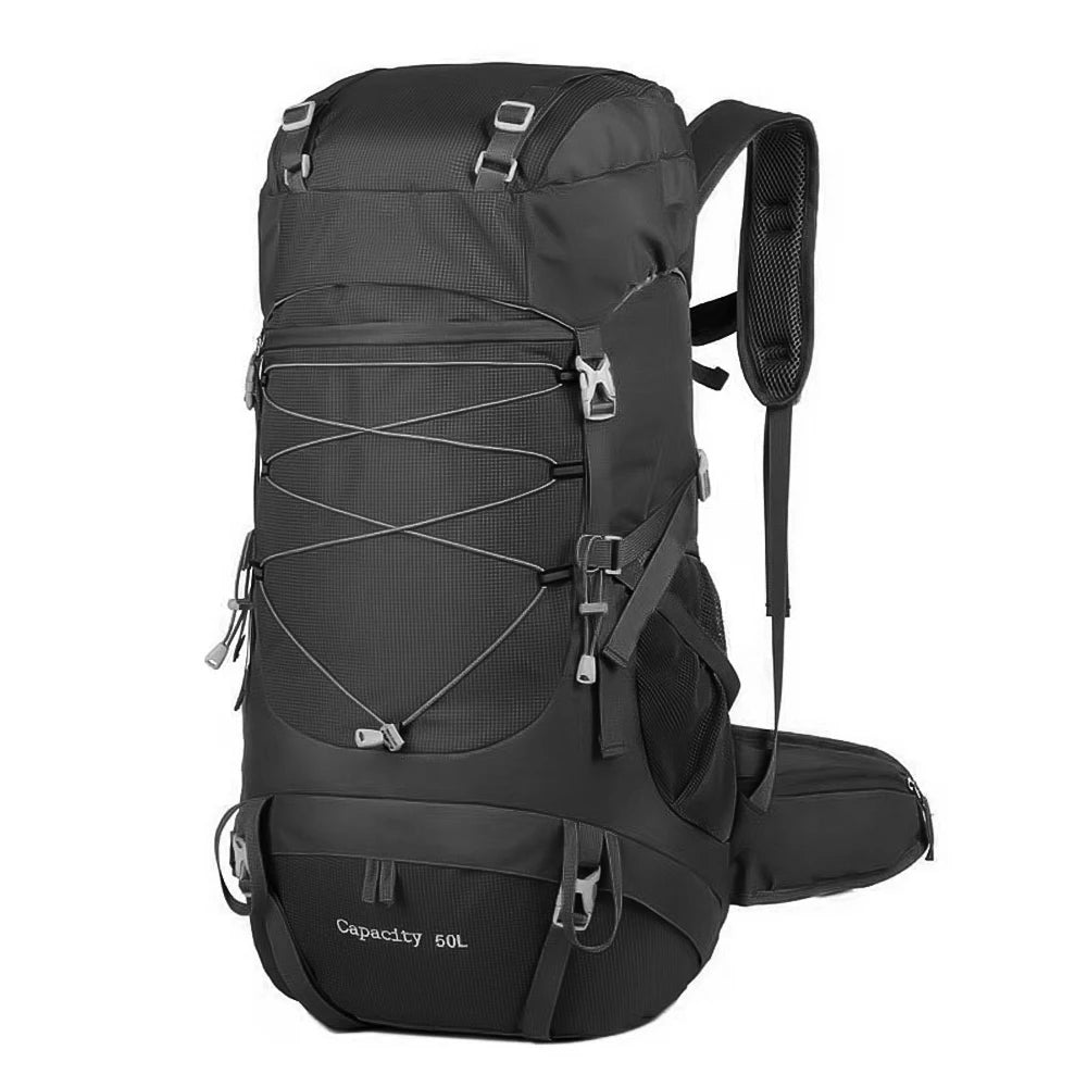 01-Zaino da trekking da 50 litri con copertura antipioggia.