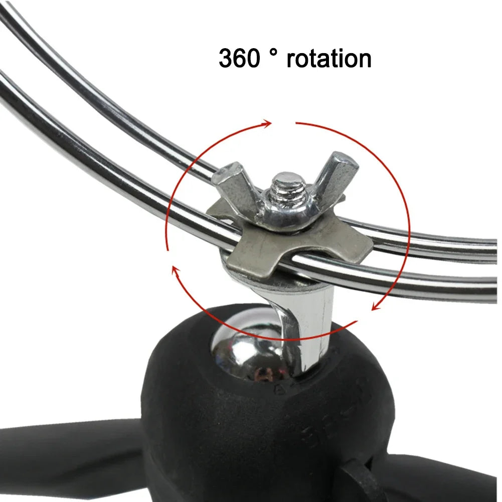 Portable Ice Fishing Rod Holder Double-Head Fish Pole Holder Adjustable Angle Metal Folding Rod Holder for Fishing Gear Winter S