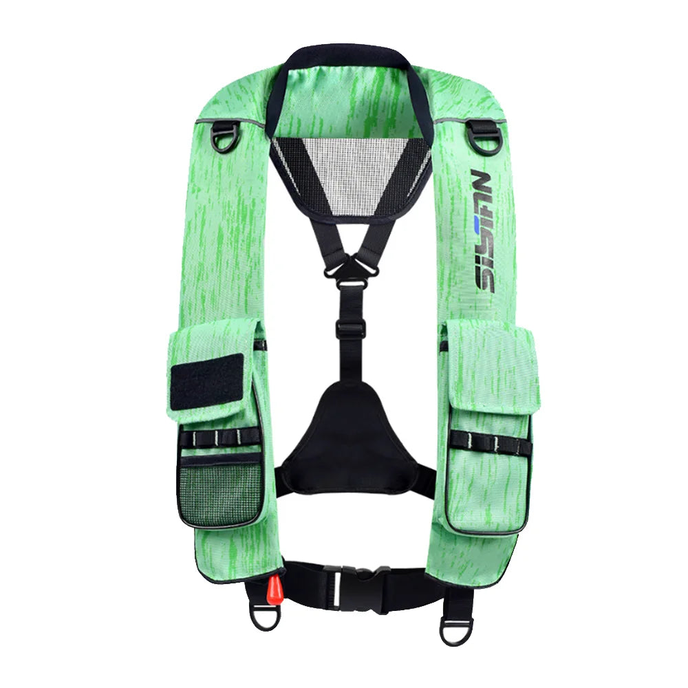 Gilet da pesca – Giubbotto salvagente multifunzionale, ideale per la pesca e la navigazione.Attenzione: questo prodotto è solo un gilet e non include le cartucce di gas CO2. È necessario acquistare separatamente le cartucce per poterlo utilizzare corretta