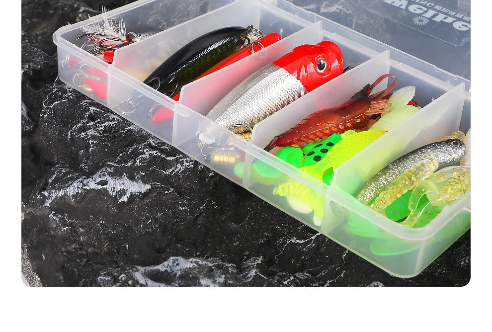 26-Kit esca da pesca 78 pezzi Set completo.