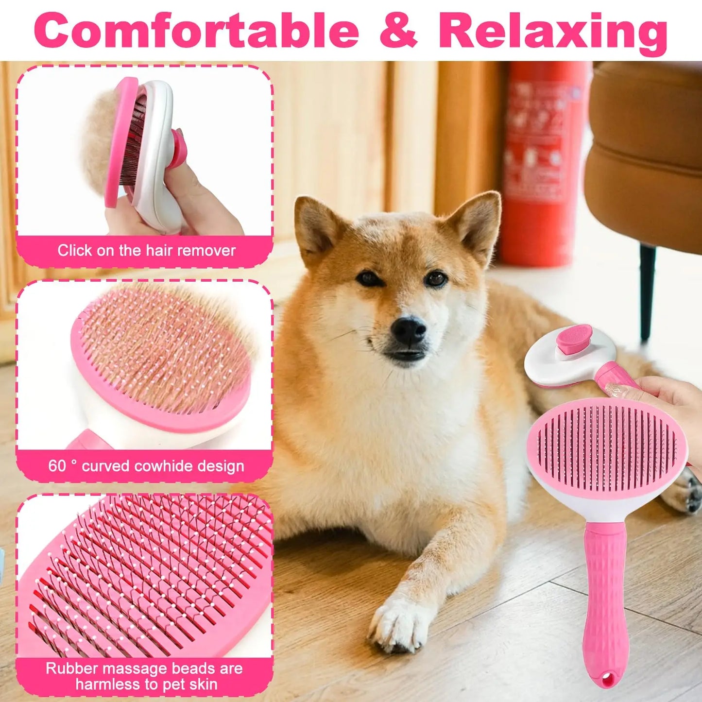 10 pieces cat and dog brush beauty suit pet self-cleaning suit with pet nail clippers and file pet eye brush flea comb