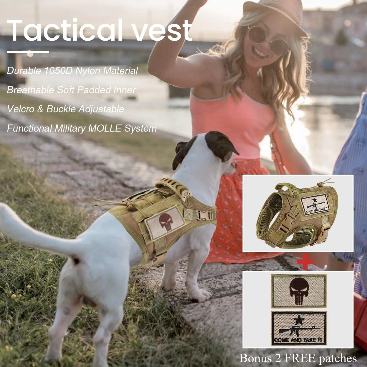 03-Gilet Tattico Regolabile per Cani Piccoli – Outdoor & Allenamento