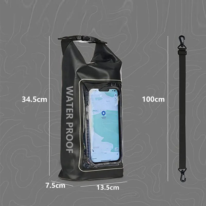01-Borsa impermeabile 2L touch screen | Trekking, kayak, surf, rafting