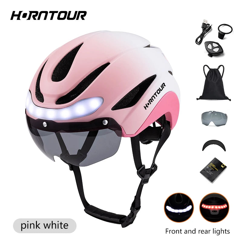 50-Casco da Bici con Luci LED – Horntour Ride | Sicurezza e Stile