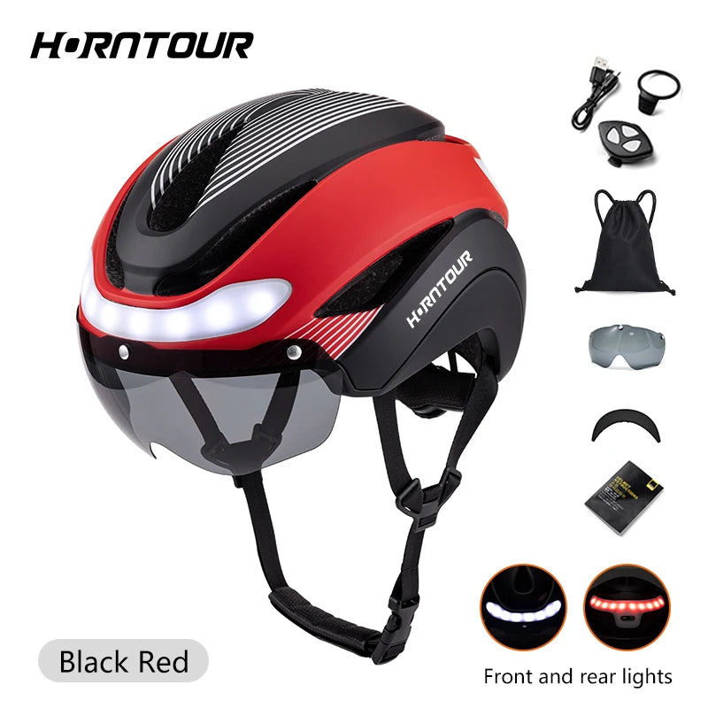 50-Casco da Bici con Luci LED – Horntour Ride | Sicurezza e Stile