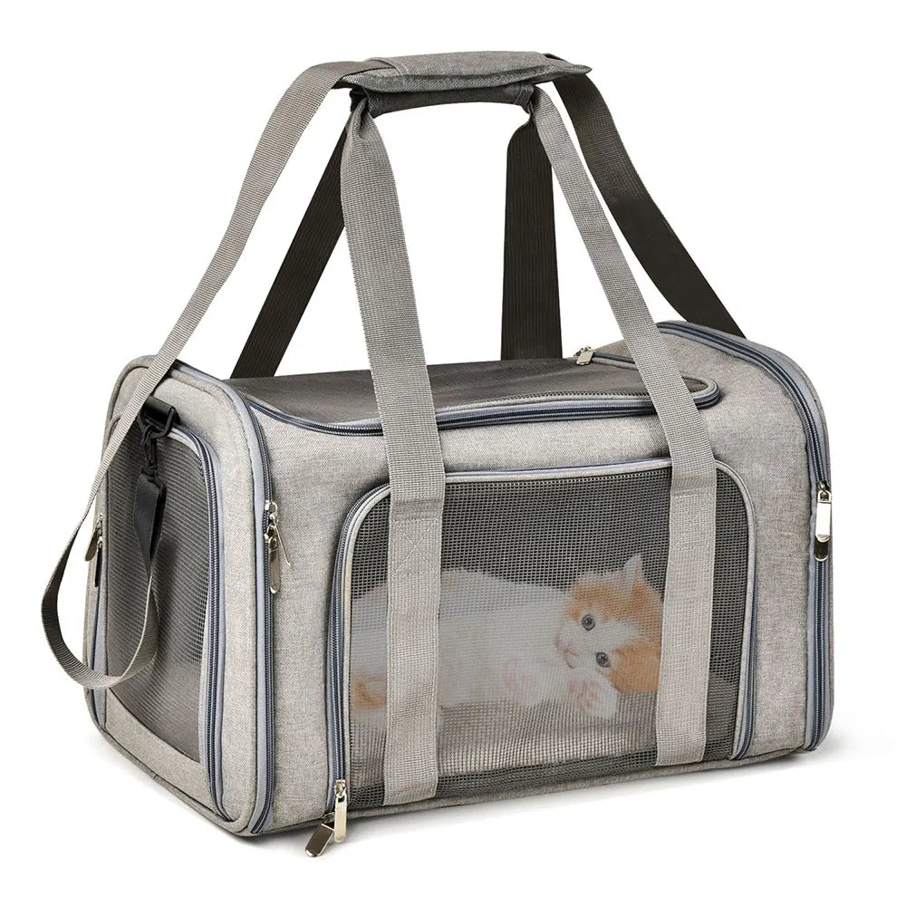 Trasportino Dog Carrier Bag Soft Side Backpack Cat Pet Carriers Dog Travel Bags Airline Approved Transport For Small Dogs Cats Outgoing