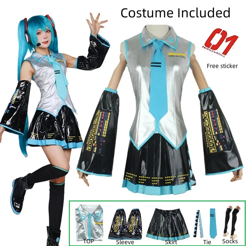 90-Miku Cosplay Costume Donna Completo Uniforme Scolastica JK