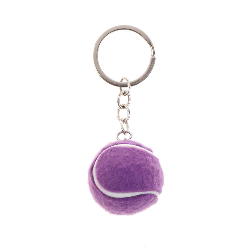 1PC Tennis Ball Key Chain Metal Keychain Car Key Chain Key Ring sports chain pendant Sport Ball Club Souvenir Teenager Fan Gift