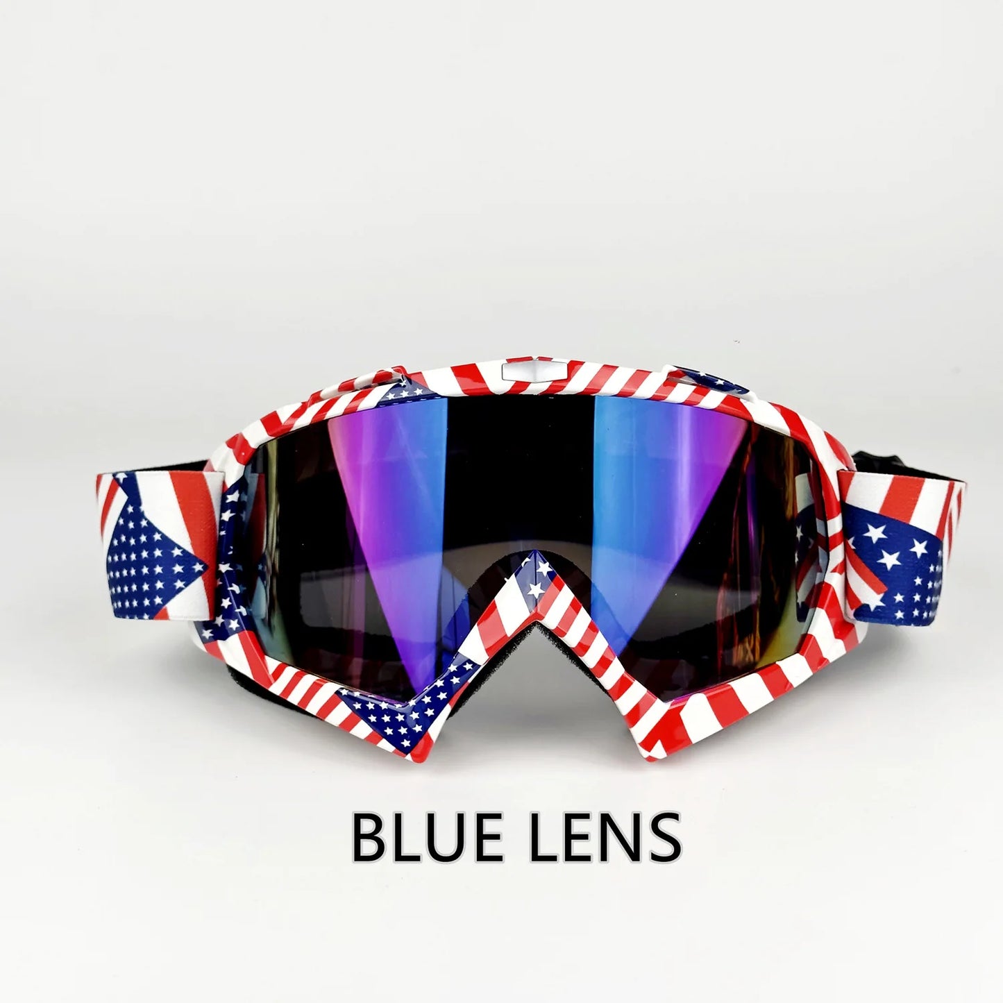 001-Occhiali Motocross e MTB – Maschera Protettiva Antivento Lenti Specchiate