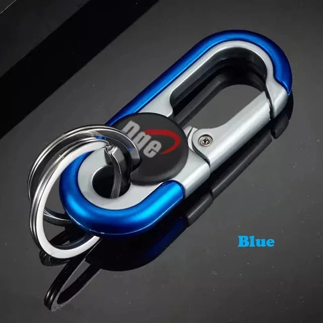 Solid Color Zinc Alloy Waist Hanging Lock Keychain Men's Business Car Keychain Double Ring Motorcycle Electric Car Key Chain