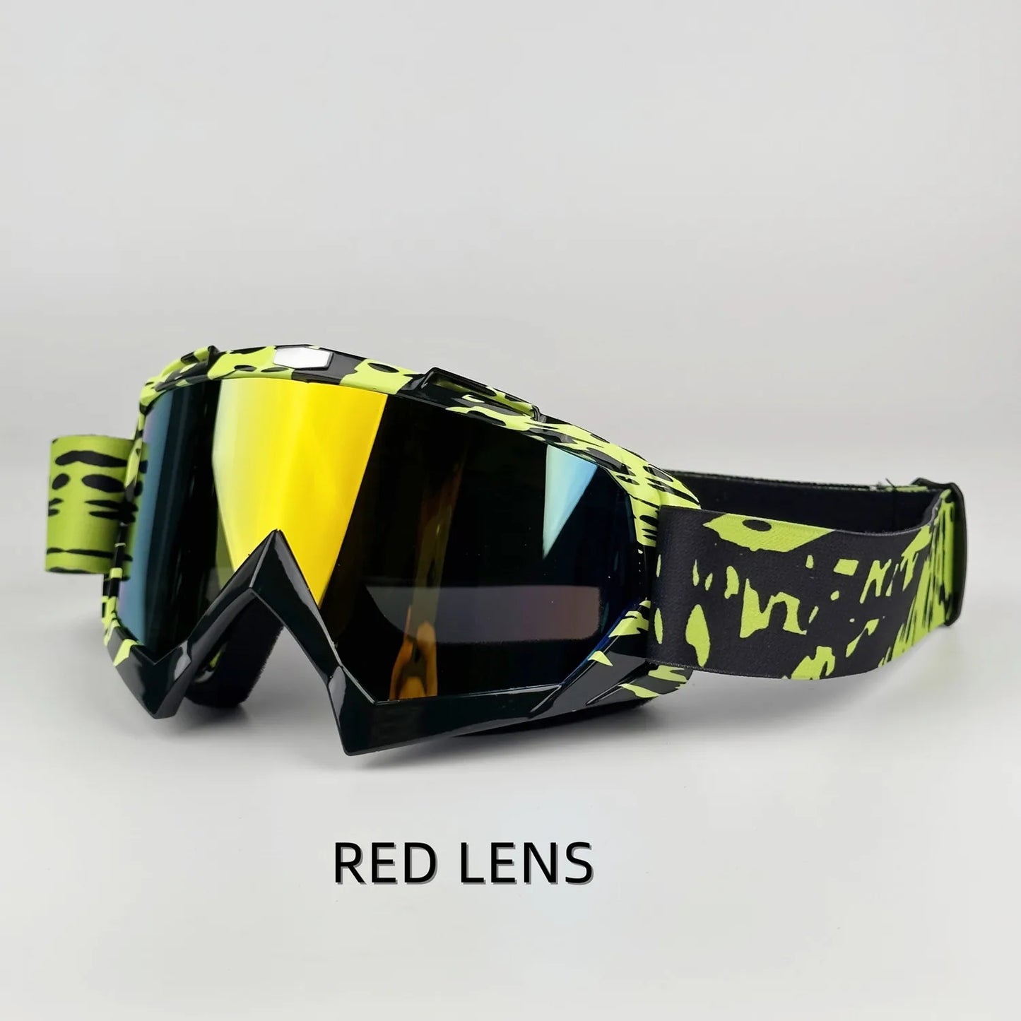 001-Occhiali Motocross e MTB – Maschera Protettiva Antivento Lenti Specchiate