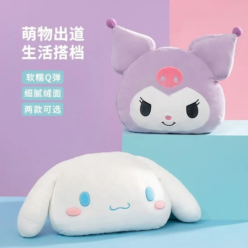 Sanrio Pillow Cushion Cartoon Kuromi Cinnamoroll Plush Stuffed Toys Sofa Seat Cushion Home Decor Office Nap Pillow Girl Gifts