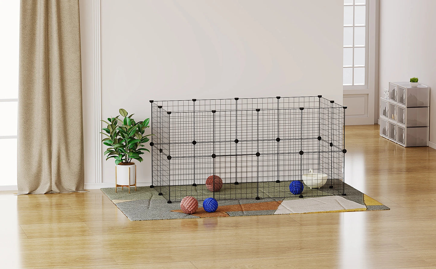 Pet Playpen Iron Fence Puppy Kennel House Exercise Training Rabbits Guinea Pig Cage Kitten Space Dogs Supplies Playing Sleeping