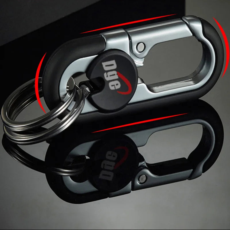 Solid Color Zinc Alloy Waist Hanging Lock Keychain Men's Business Car Keychain Double Ring Motorcycle Electric Car Key Chain