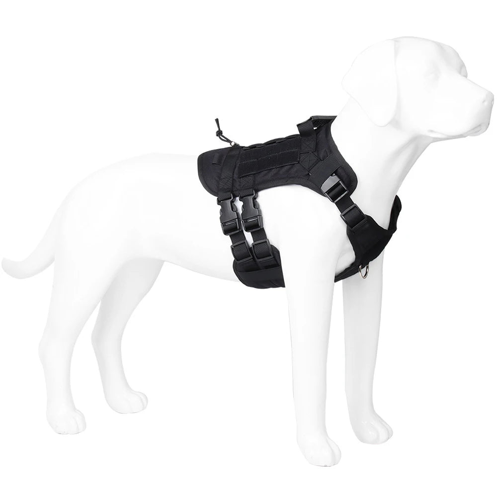 Pettorina Tactical Dog Harness with Handle and Leash Military Dog Walking Accessory for Rottweiler Medium Large Dog Puppy Harness
