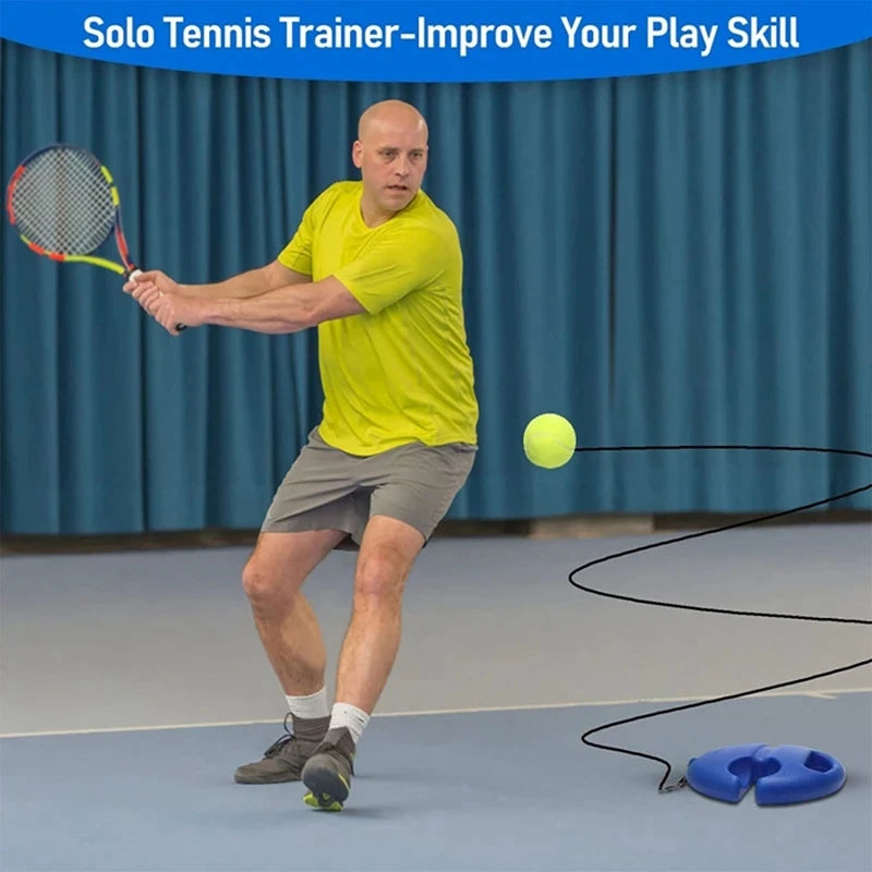 1set Tennis Trainer Professional Training Primary Tool Self-study Rebound Ball Exercise Tennis Ball Indoor Tennis Practice Tool