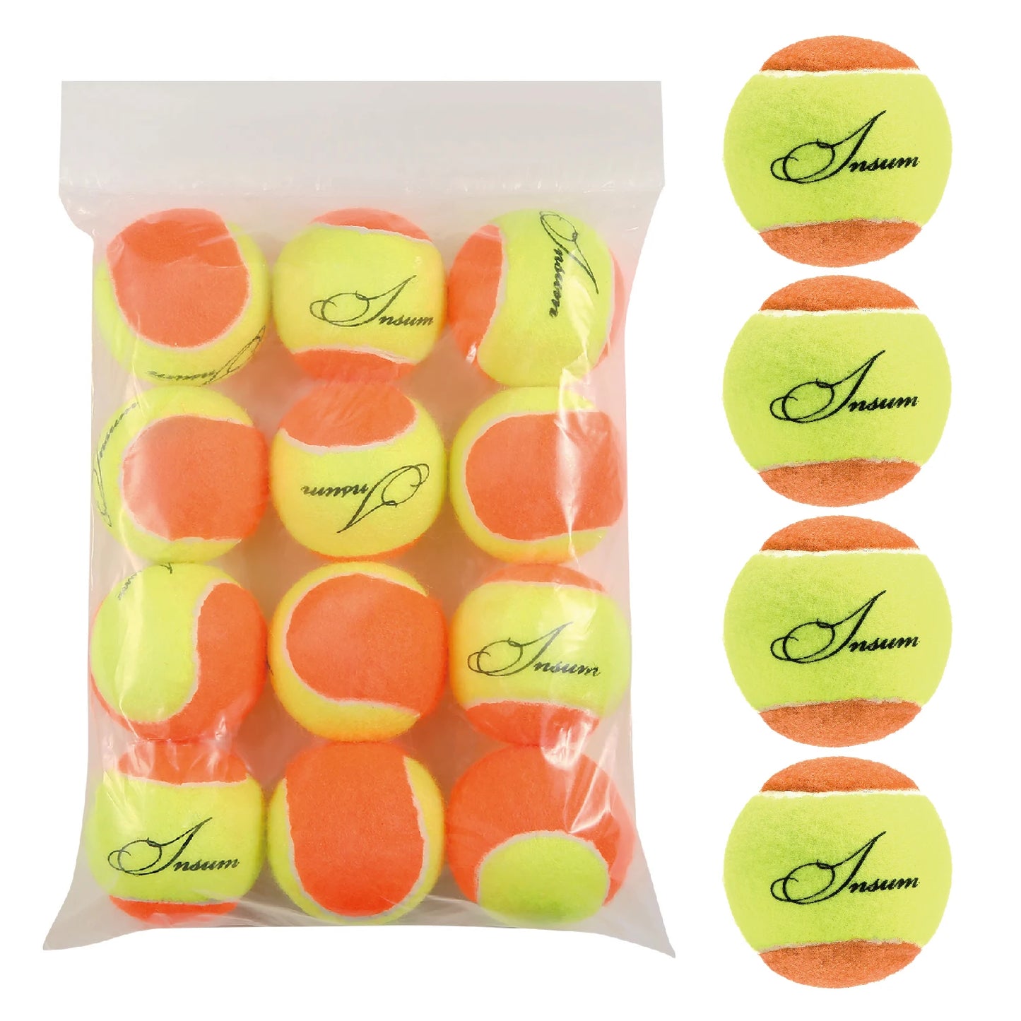 12pcs palline Beginners Teens Tennis Balls Practice Ball Pet Dog Playing Balls Training Sports Competition Low Compression Tennis Balls