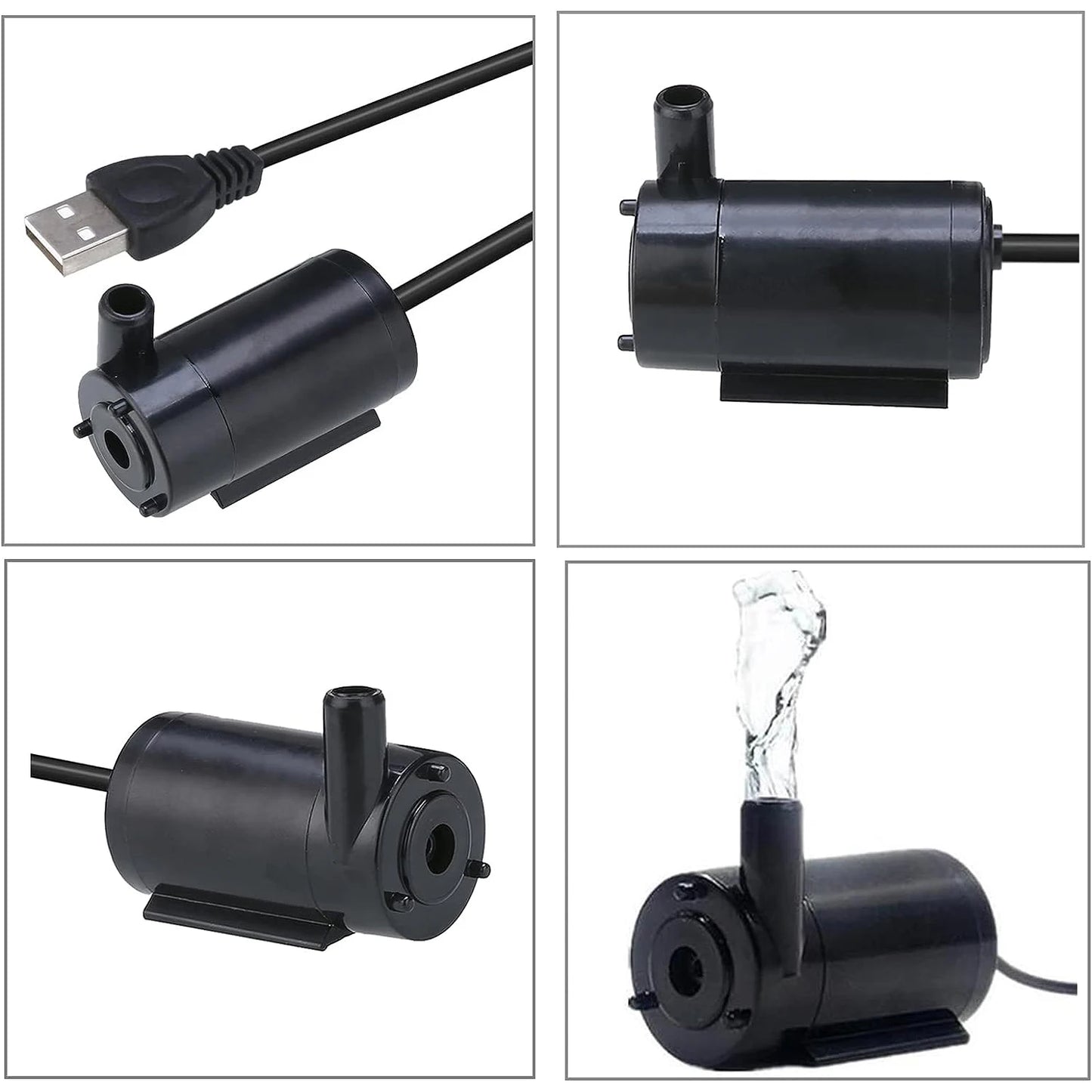25-Pompa ad Acqua Subacquea Mini DC 3-5V USB