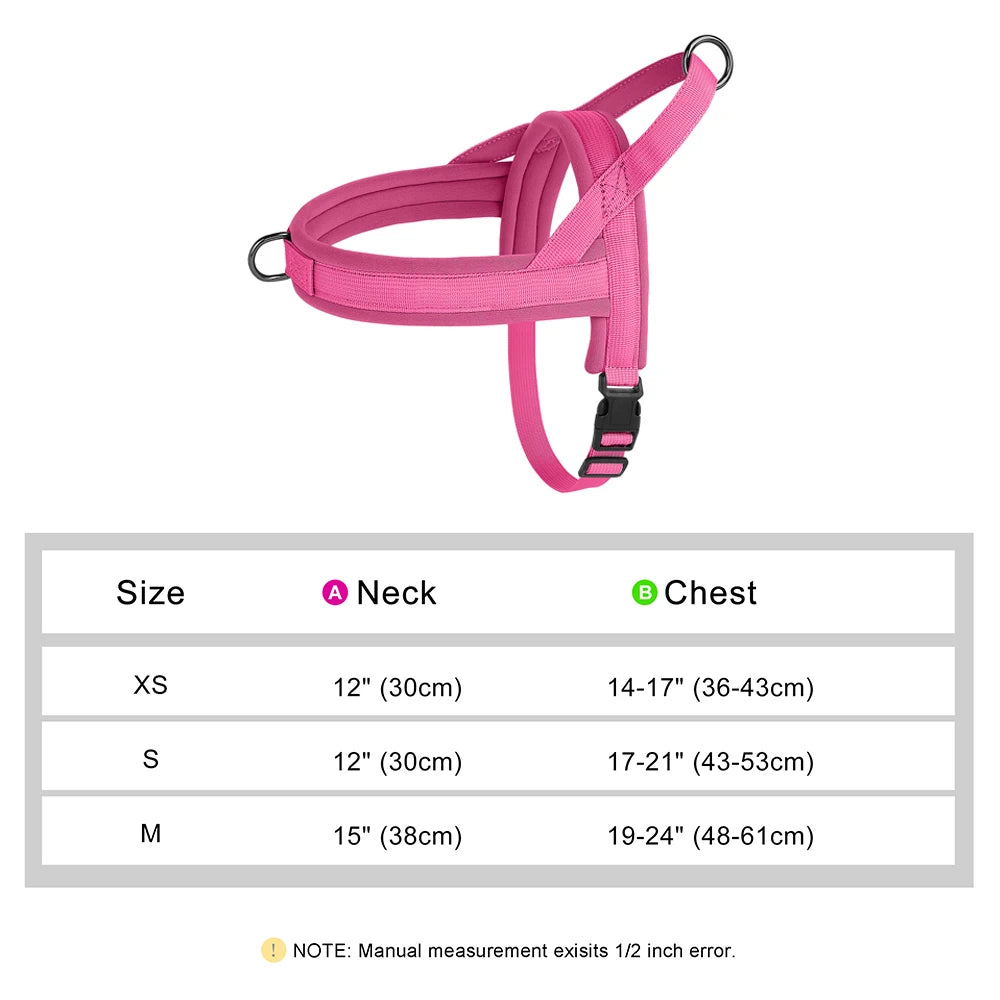 Pettorina Nylon Dog Harness No Pull Dog Harnesses Vest Soft Padded Pet Walking Vests Harnesses Durable For Small Medium Large Dogs Pug