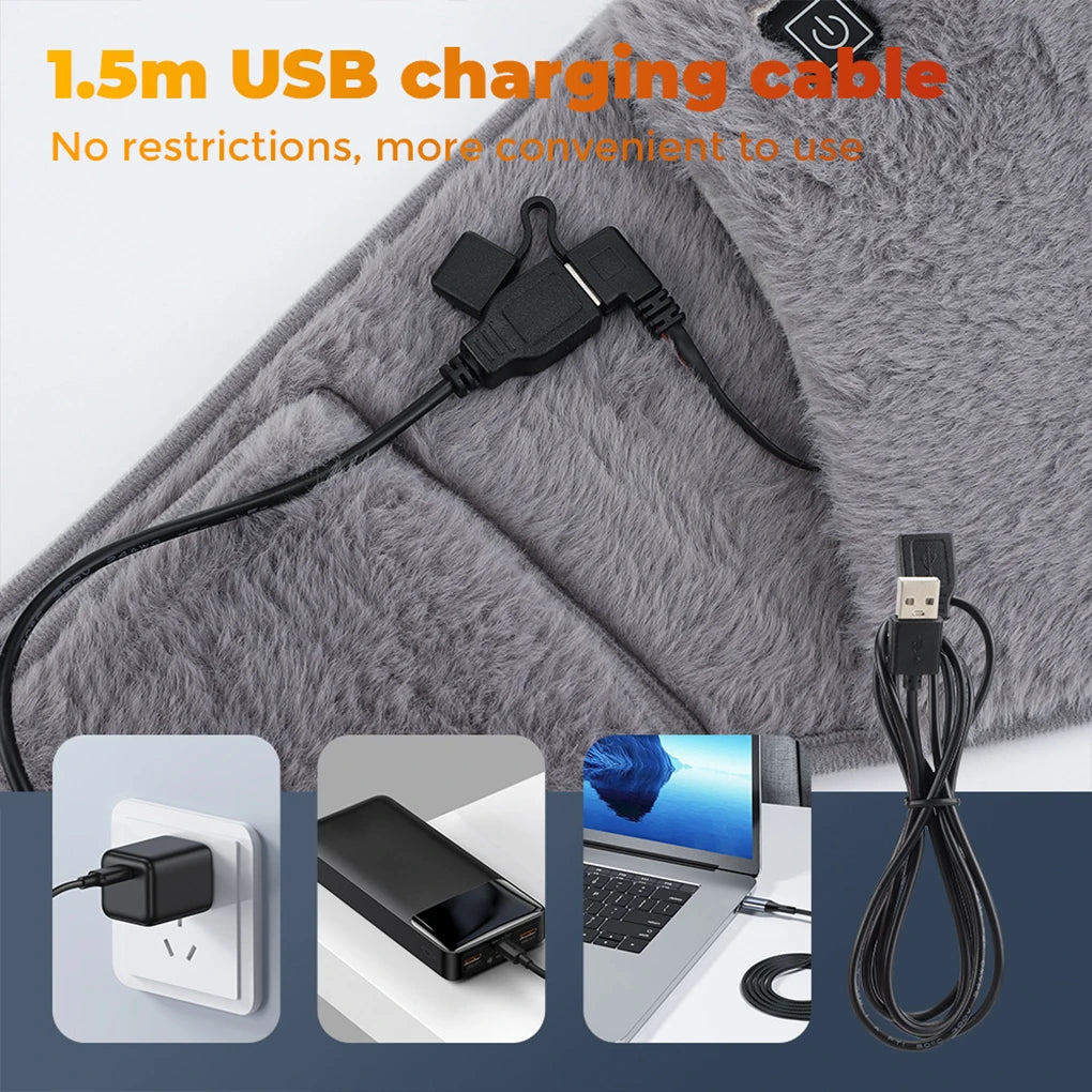 Winter Electric Graphene Heating Pad Cold-Proof Uterine Belt Cold-Proof Hand Waist Warming Pad USB Recharging Abdominal Warmer