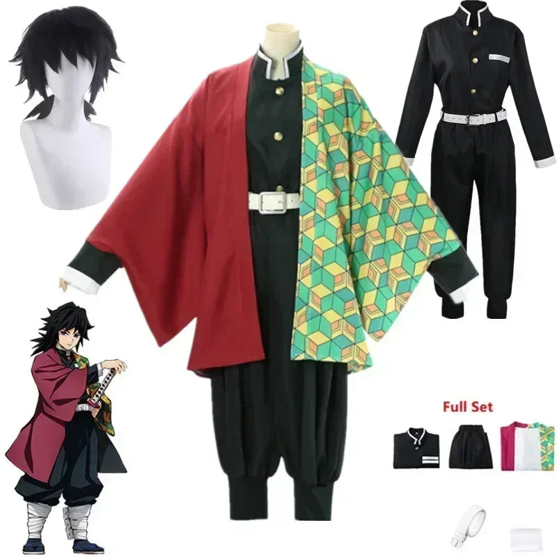 90-Demon Slayer Nezuko Kamado Cosplay Kimono Donna Halloween