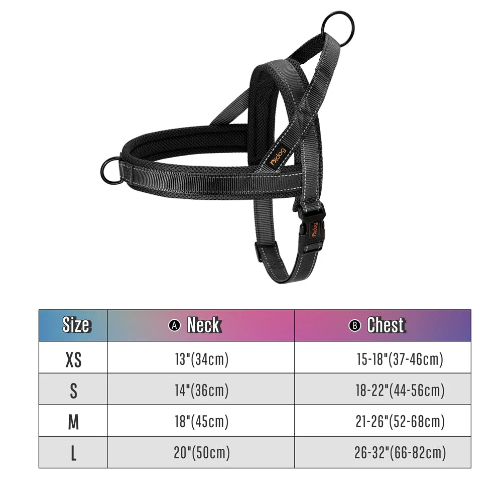 Pettorina Nylon Dog Harness No Pull Dog Harnesses Vest Soft Padded Pet Walking Vests Harnesses Durable For Small Medium Large Dogs Pug