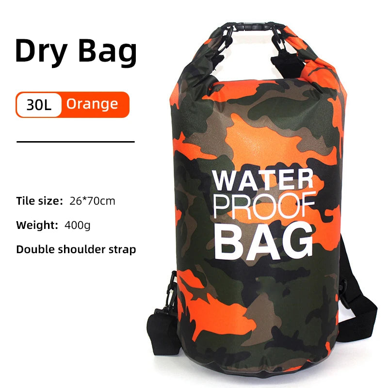 01-Zaino impermeabile 15/30L con tasca asciutta-bagnata | Kayak e trekking