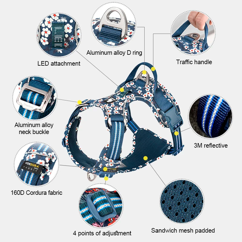 Pettorina Truelove Pet Harnesses Durable Update Codura Fabric Nylon Aluminum Accessories Dog Harnesses Manufacturers TLH5656