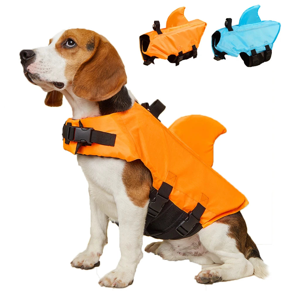 03-Life Jacket per Cani – Look da Squalo, Sicurezza Garantita.