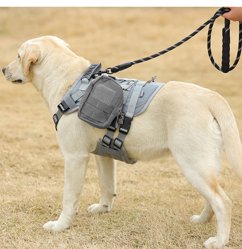 Pettorina Tactical Dog Harness with Handle and Leash Military Dog Walking Accessory for Rottweiler Medium Large Dog Puppy Harness
