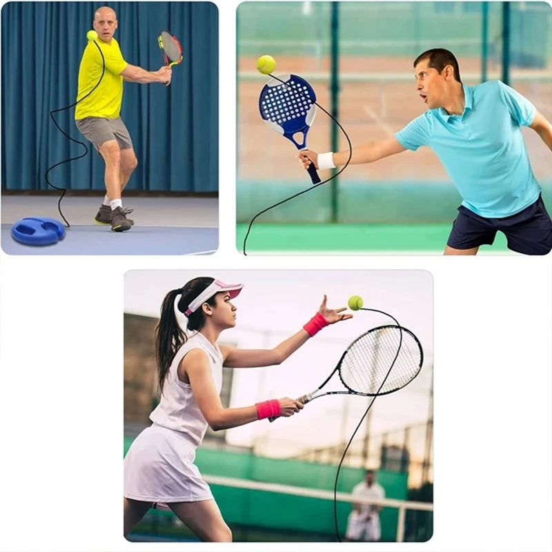 1set Tennis Trainer Professional Training Primary Tool Self-study Rebound Ball Exercise Tennis Ball Indoor Tennis Practice Tool