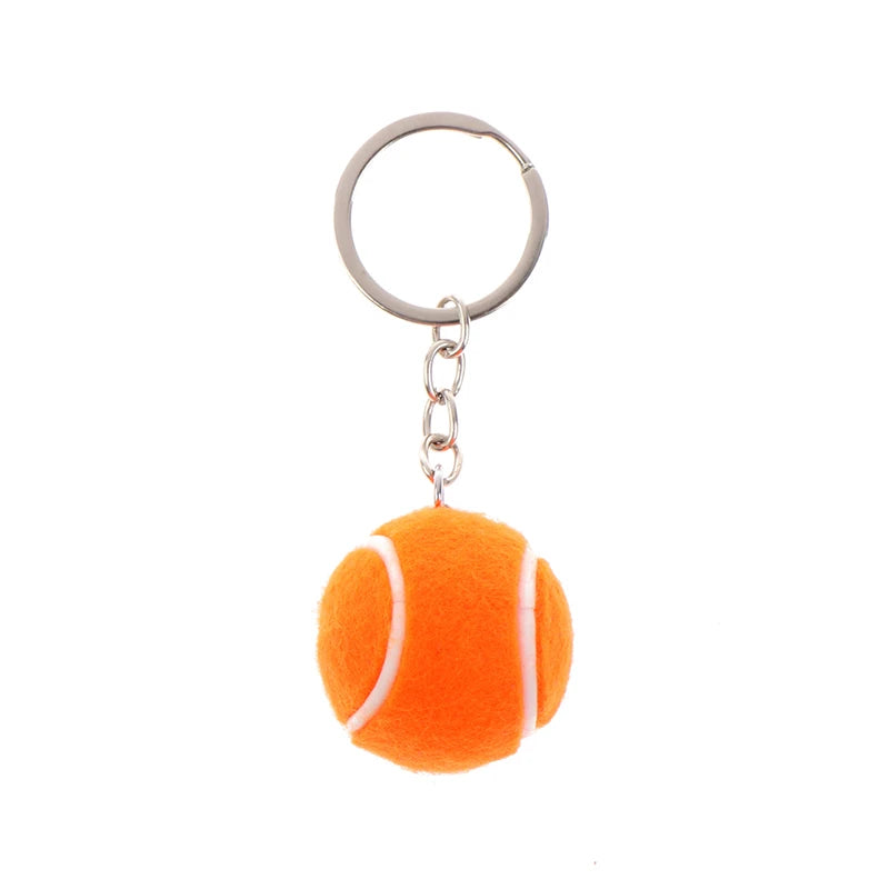 1PC Tennis Ball Key Chain Metal Keychain Car Key Chain Key Ring sports chain pendant Sport Ball Club Souvenir Teenager Fan Gift