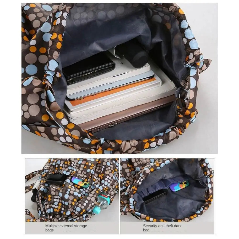 01-Zaino Borsa Pieghevole Impermeabile – Spesa & Tempo Libero 🌸