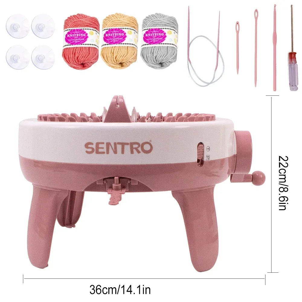 Versatile Efficient 22/40/48-Needles Hand Knitting Machine for DIY Scarves Sweaters Hats Socks Craft Project for Adults and Kids