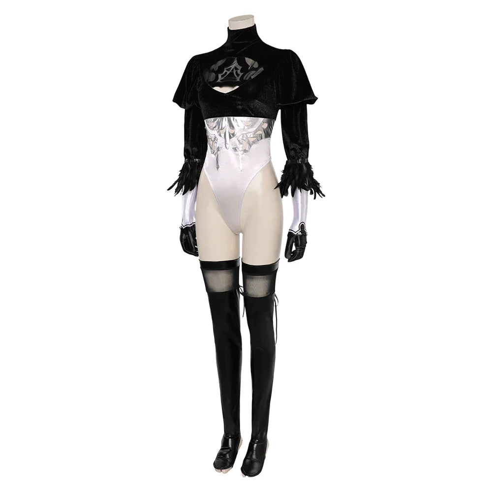 90-NieR Automata 2B Cosplay Costume Donna Tuta Halloween