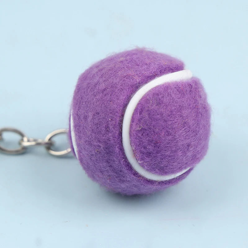 1PC Tennis Ball Key Chain Metal Keychain Car Key Chain Key Ring sports chain pendant Sport Ball Club Souvenir Teenager Fan Gift