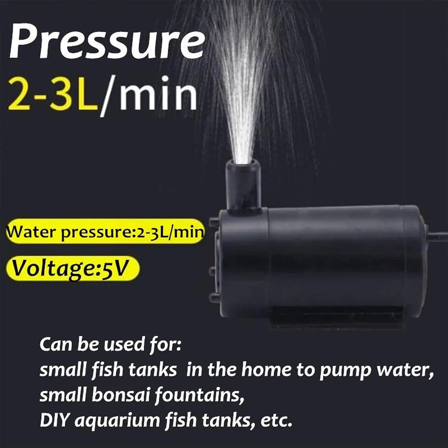 25-Pompa ad Acqua Subacquea Mini DC 3-5V USB