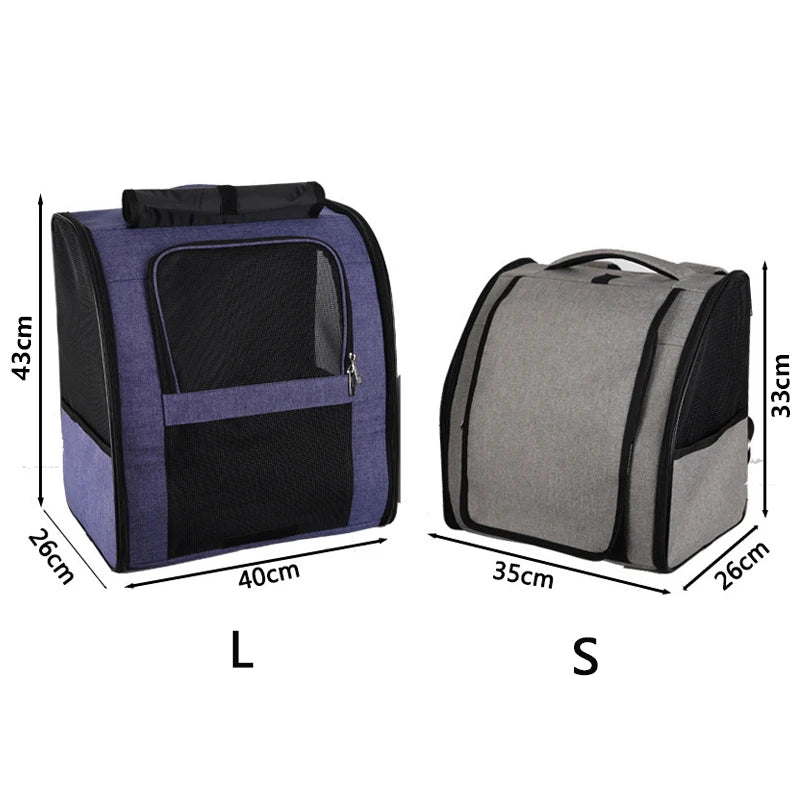 Trasportini Pet Cat Backpacks Breathable Outdoor Cat Carrier Shoulder Bag for Small Dogs Cats Portable Travel Folding Backpack Pet Supplies