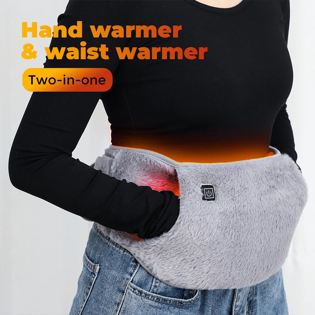 Winter Electric Graphene Heating Pad Cold-Proof Uterine Belt Cold-Proof Hand Waist Warming Pad USB Recharging Abdominal Warmer