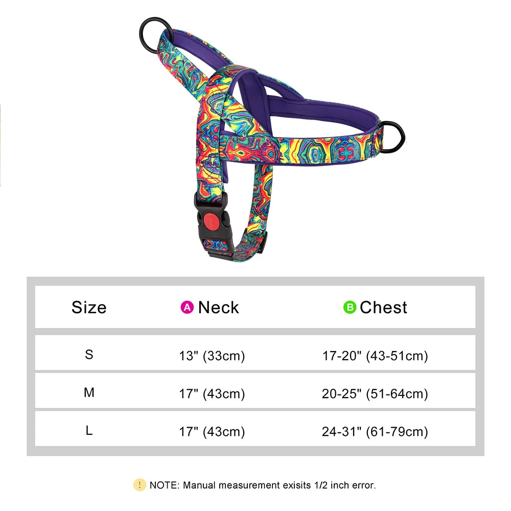 Pettorina Nylon Dog Harness No Pull Dog Harnesses Vest Soft Padded Pet Walking Vests Harnesses Durable For Small Medium Large Dogs Pug