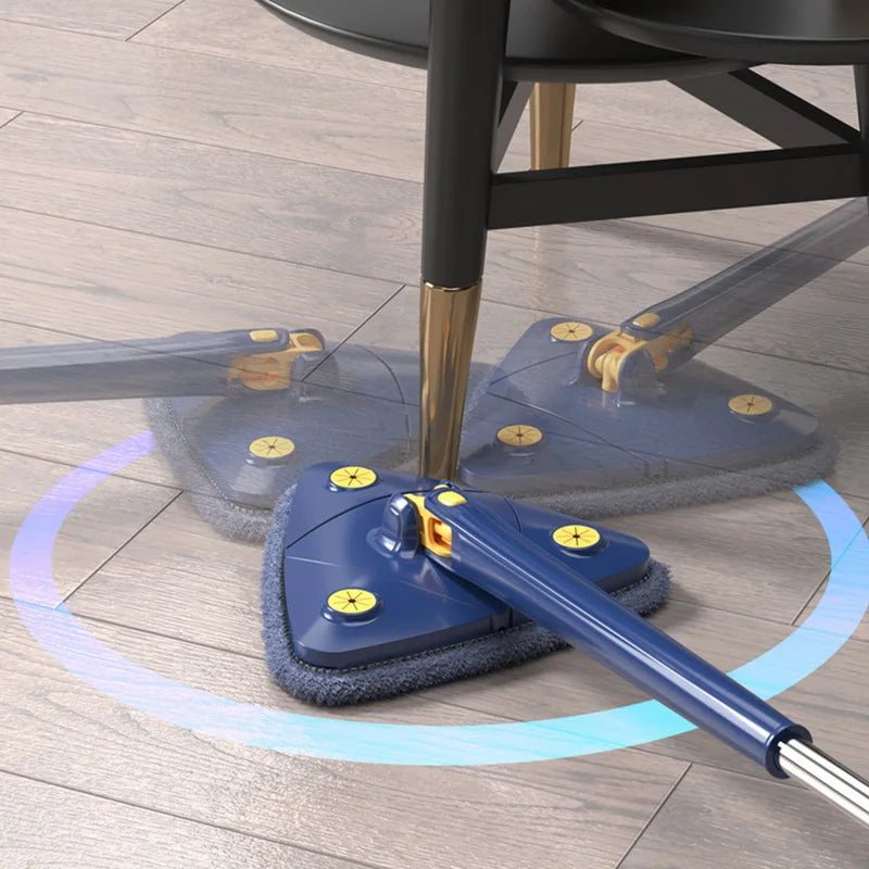 Triangular Mop Clean Tiles Extendable Triangle 360° Swivel Mop Floor Cleaning Squeeze Mops Self-spin Wall Ceiling Cleaning Tools