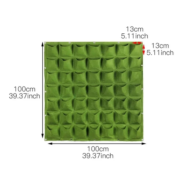 Plant growth bag, Felt Vertical Wall Planter Outdoor Herb Vegetable Hanging Garden Plant Holder for Railing, Balcony, Fence