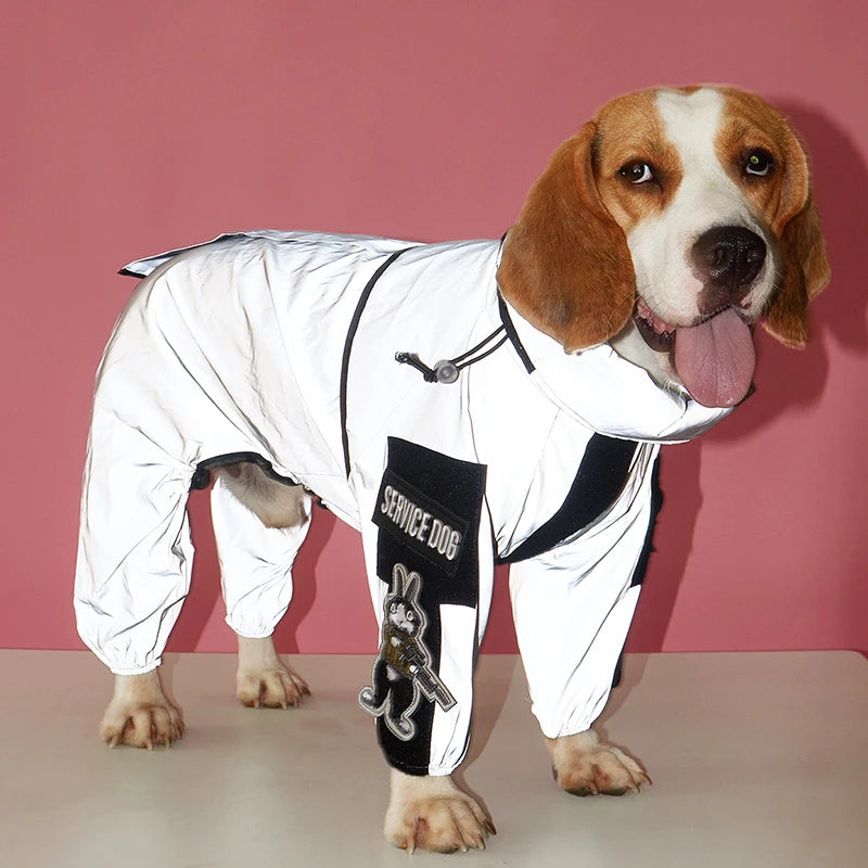 Reflective Pet Dog Jumpsuit Waterproof Raincoat Sunscreen Dog Outdoor Clothes Jacket for Small Medium Large Dog Pet Supplies
