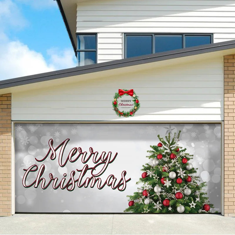Umi Christmas Garage Door Cover Banner Large Christmas Background Hanging Garage Door Room Multi purpose Decor Christmas Poster