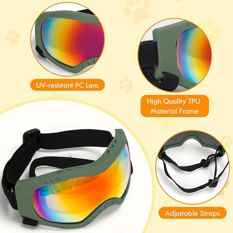 04a-Occhiali da Sole UV per Cani Grandi – Regolabili Outdoor Sport