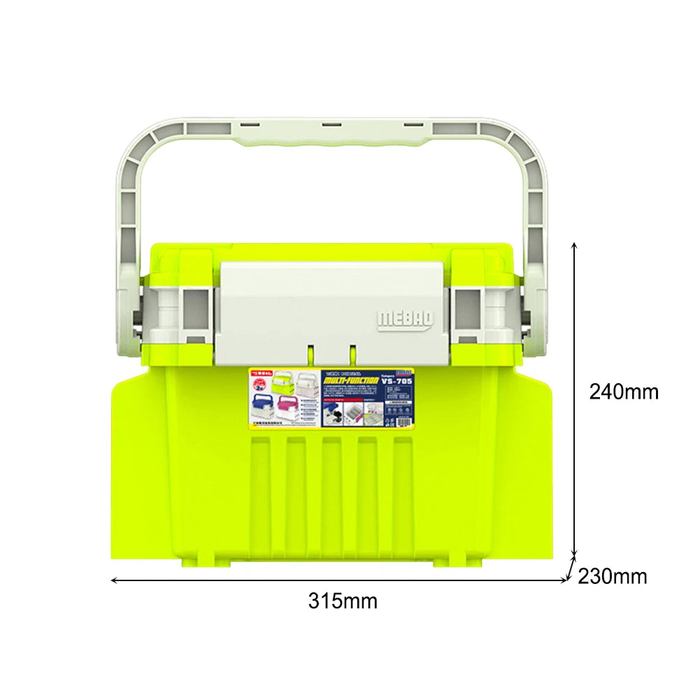 19.5L Fishing Tackle Box Multifunction Fishing Box Large Capacity Stand Rod Holder Cup Holder Storage Box Fishing Accessories