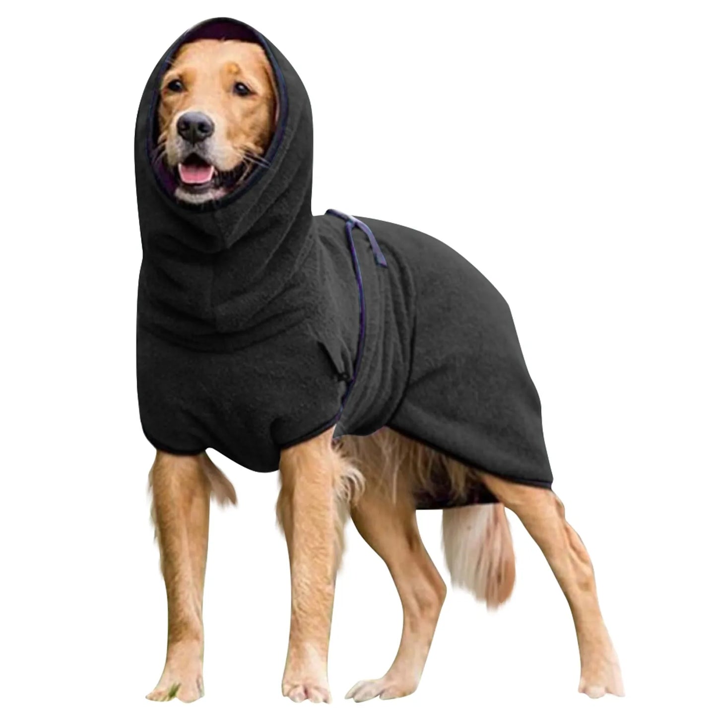 Vestiti Pullover Pet Clothing Velvet Dog Thickened Warm Hooded Solid Color Dog Clothing