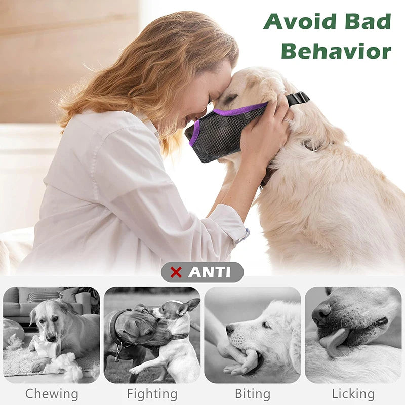 Pet Dog Mouth Cover Muzzle Anti-Munching Muzzle Anti-Barking Anti-Biting Breathable Mesh Special Anti-Licking Mouth