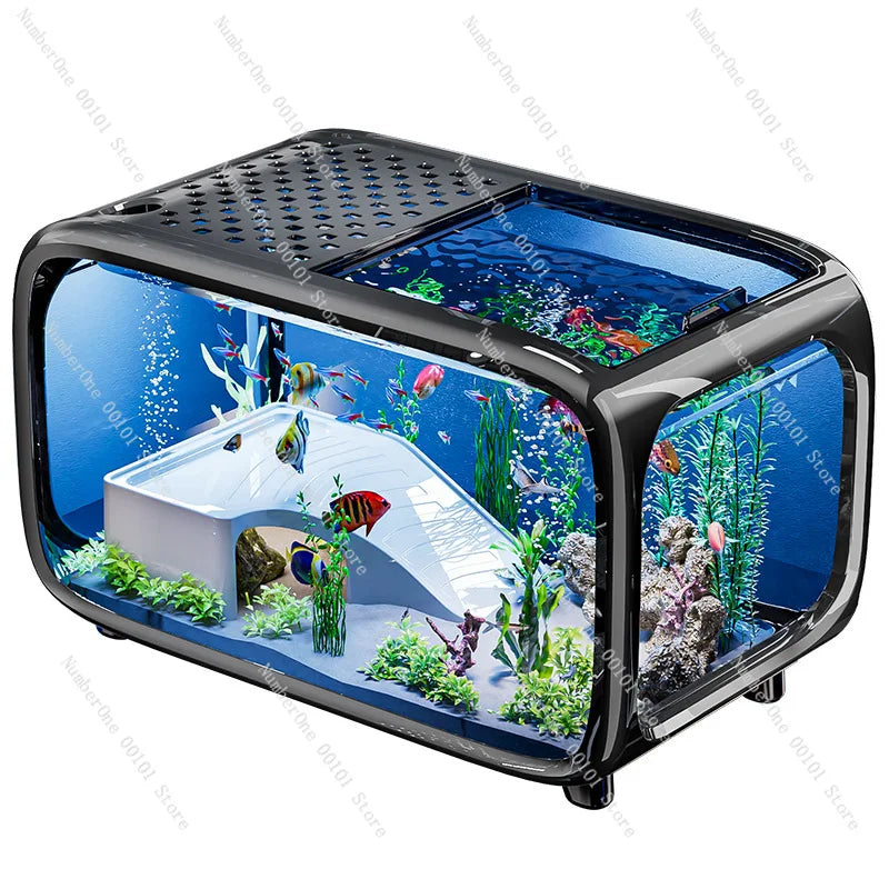 25-Acquario 38 Litri con Coperchio – Trasparente e Ecologico